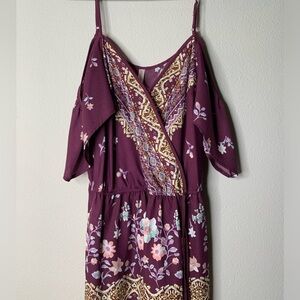 Floral Romper Off the Shoulder